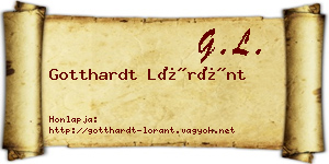 Gotthardt Lóránt névjegykártya