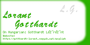 lorant gotthardt business card